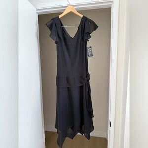 S.L. Fashions Black Dress with Textured Lining